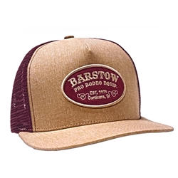 Barstow  Trucker Cap - Tan/Cardinal with Patch