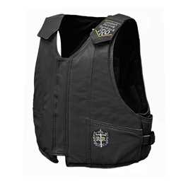 Lambert Master Pro Bull Riding Vest - Black Leather