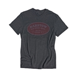 Barstow Pro Rodeo T-Shirt Heathered Charcoal - Vintage Burgundy Barstow Logo