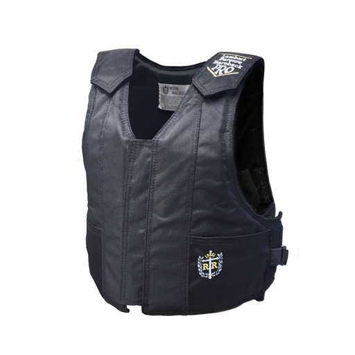 Lambert Master Pro Bull Riding Vest - Black Leather